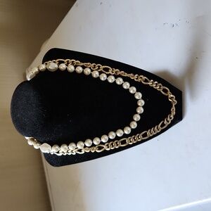 CAbi Gold and Cream Necklace